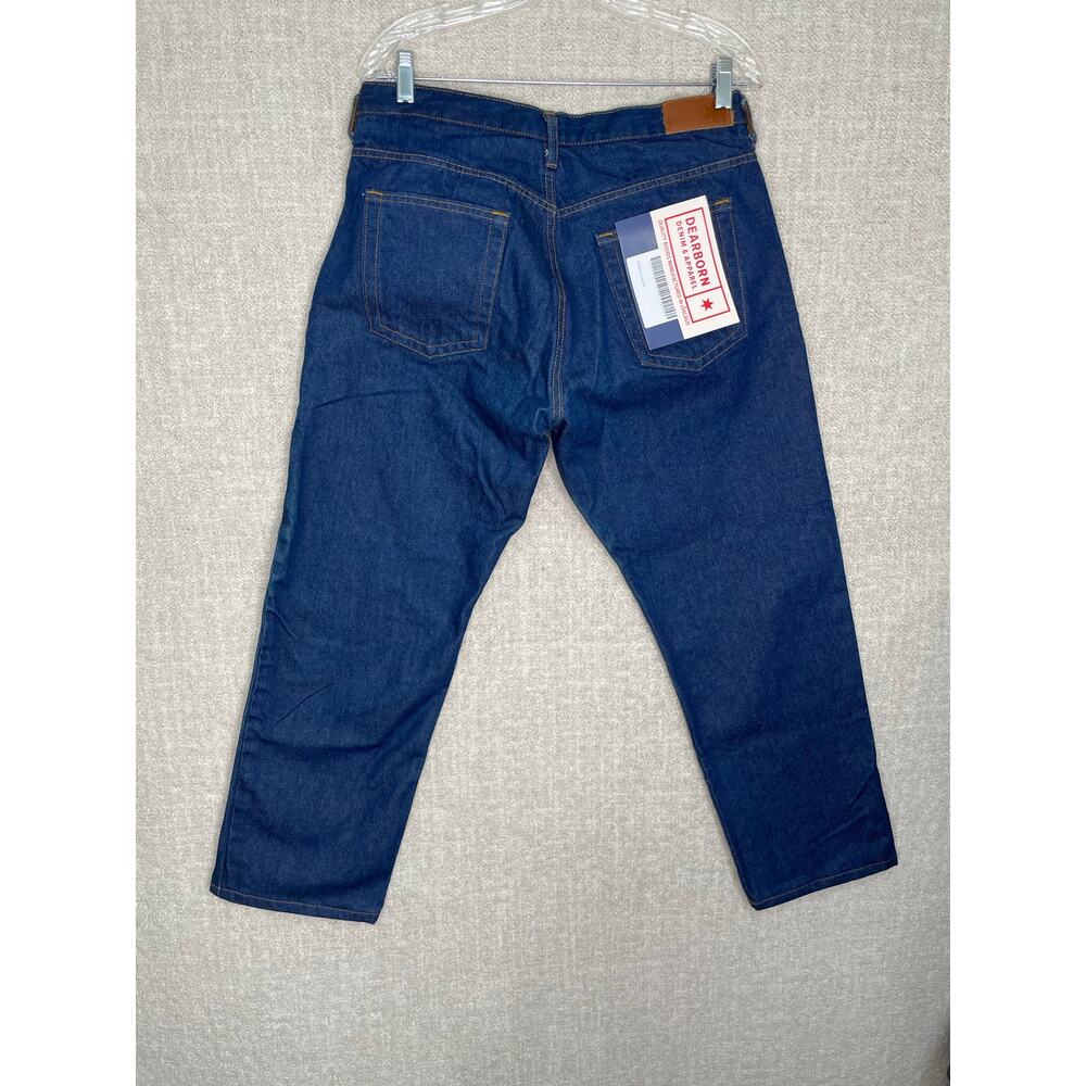 DEARBORN Denim Jeans Mens 33 x 28 Tailored Dark Wash Straight NWT Stretch